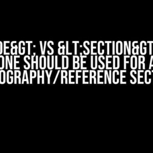 <aside> vs <section>: Which one should be used for a bibliography/reference section?