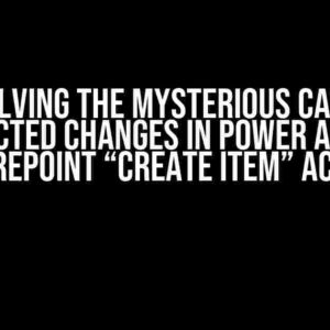 Resolving the Mysterious Case of Unreflected Changes in Power Automate SharePoint “Create Item” Action