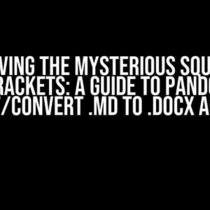 Solving the Mysterious Square Brackets: A Guide to Pandoc Export/Convert .md to .docx and .odt