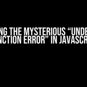 Solving the Mysterious “Undefined Function Error” in JavaScript