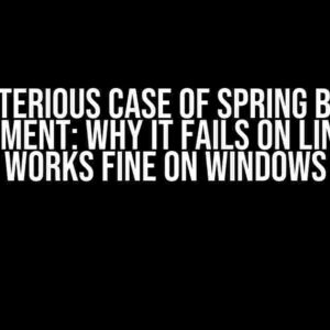 The Mysterious Case of Spring Boot WAR Deployment: Why it Fails on Linux but Works Fine on Windows