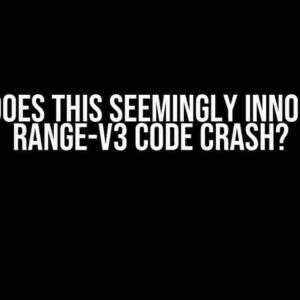 Why Does This Seemingly Innocuous Range-V3 Code Crash?